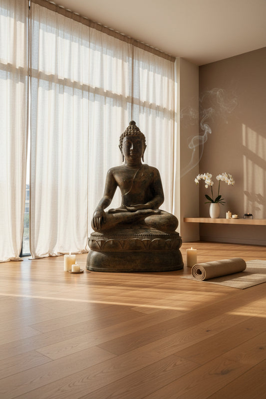 Großer Buddha im Yogastudio
...
