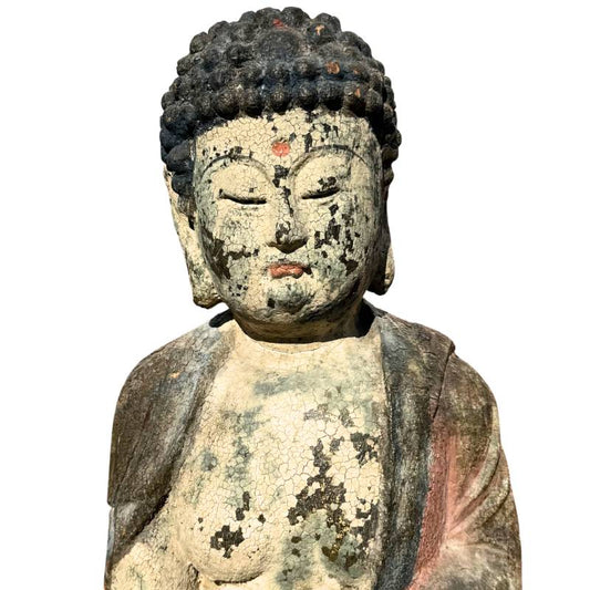 Antike hölzerne Kwanyin-Statue aus China