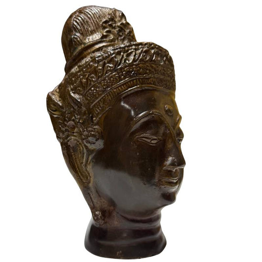 Buddha-Kopf aus Bronze für Meditation, Achtsamkeit und eine friedliche Atmosphäre im Haus