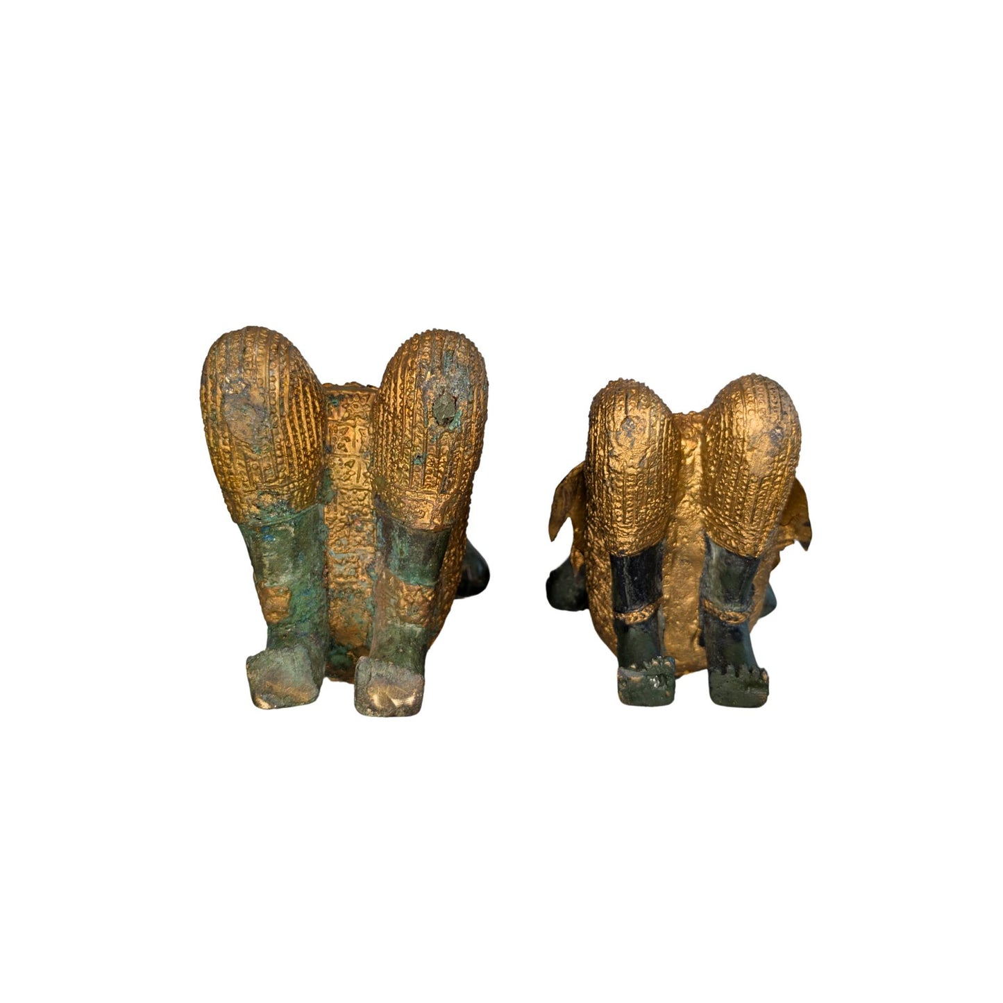 Bronzene Thepanom-Sets aus Thailand im klassischen Tempelstil