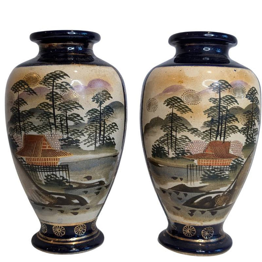 Japan Meiji-Periode Satsuma Vase Handbemalt Geisha 1stbuddha