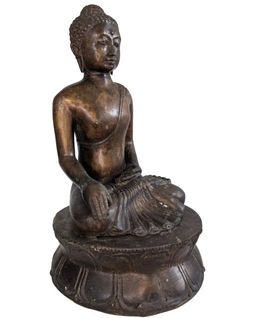 Buddha-Statue aus massiver Bronze mit einem Gewicht von 3 kg.