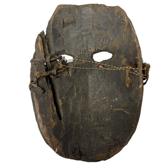 Nepalesische Holzmaske mit bemaltem Gesichtsdruck aus handgefertigtem Holz