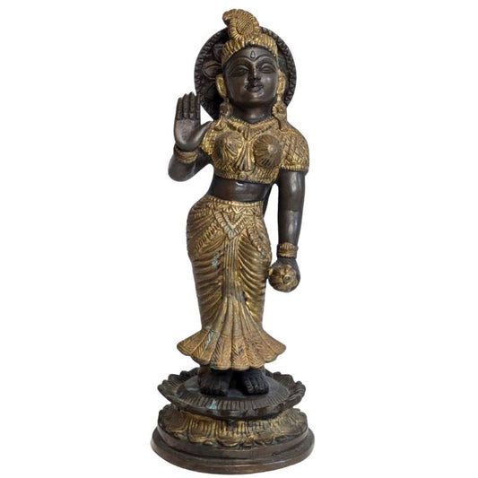 Antike Parvati-Statue aus Bronze, Südindien oder Sri Lanka, 19. Jahrhundert