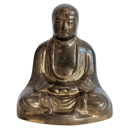 Japanischer Bronze-Buddha in Dhyana Mudra, Bronze, Japan