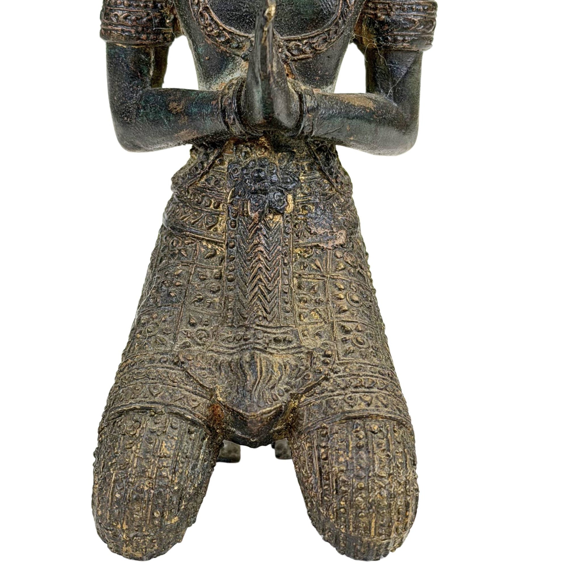 Thailändischer Bronze-Tempelwächter Theppanom