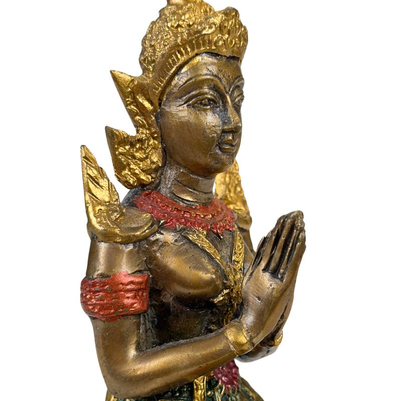 Polychrome religiöse Statue aus Thailand

