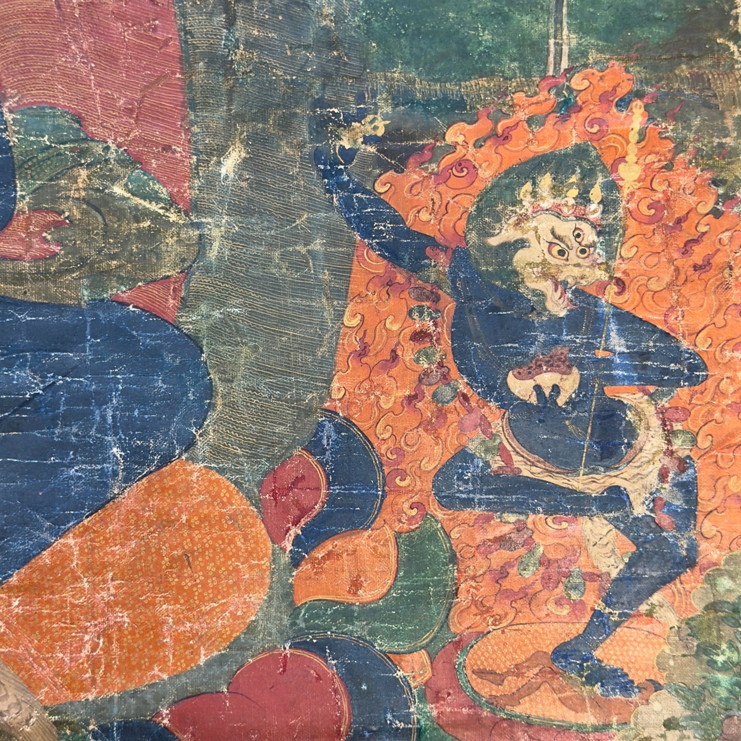 Tibetische Sakya-Linien-Thangka mit Hevajra – Frühe Ngor-Tradition, 15. Jahrhundert