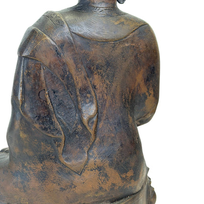 Monumentaler Shakyamuni-Buddha aus Ladakh aus dem 18. Jahrhundert in feuervergoldeter Bronze – Ansicht 13