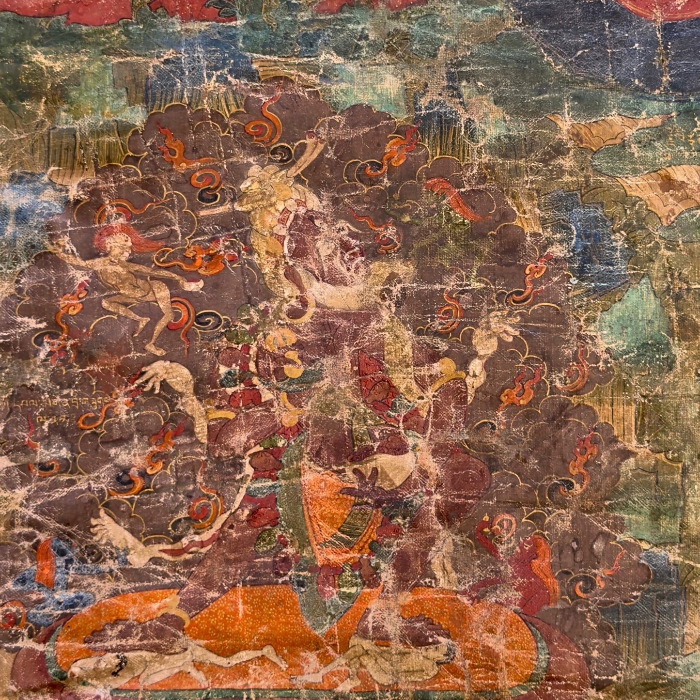 Tibetische Sakya-Linien-Thangka mit Hevajra – Frühe Ngor-Tradition, 15. Jahrhundert