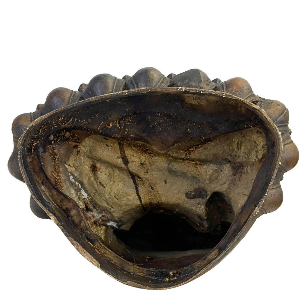 Monumentaler Shakyamuni-Buddha aus Ladakh aus dem 18. Jahrhundert in feuervergoldeter Bronze – Ansicht 14