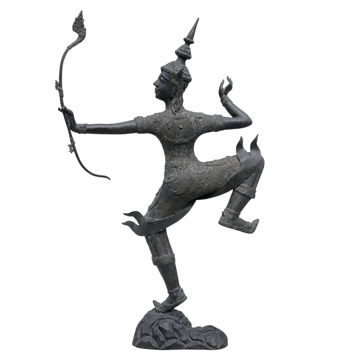 Bronze Phra Ram statue - detailed natural copper oxidation