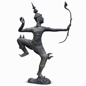 Monumentaler Bronze-Phra Ram (Rama) als Bogenschütze – Thailand – 168 × 110 cm