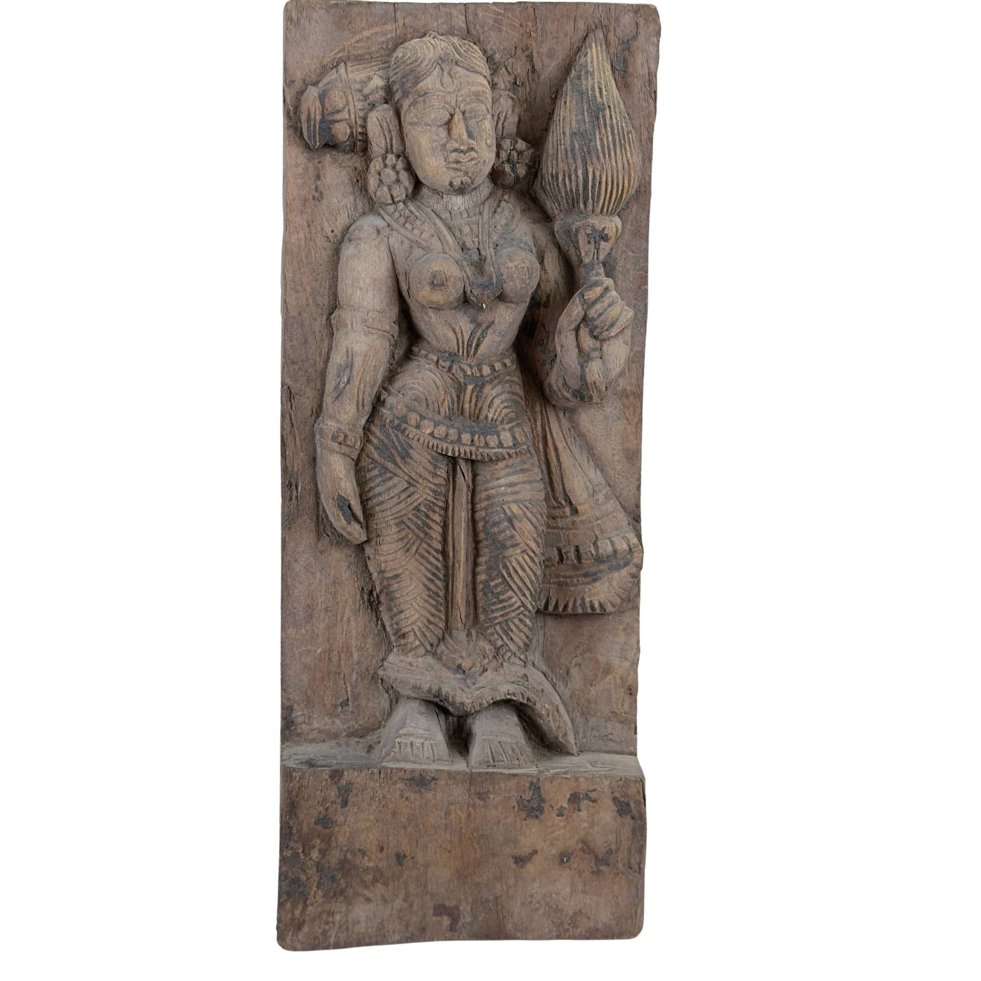 Antike Tempeltafel aus dem 18. Jahrhundert: Göttin Lakshmi

