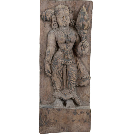 Antike Tempeltafel aus dem 18. Jahrhundert: Göttin Lakshmi

