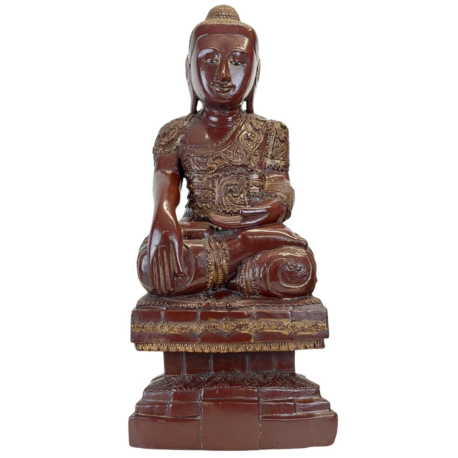 Antike Buddha-Statue aus Mandalay, Myanmar, Konbaung-Periode, 19. Jahrhundert