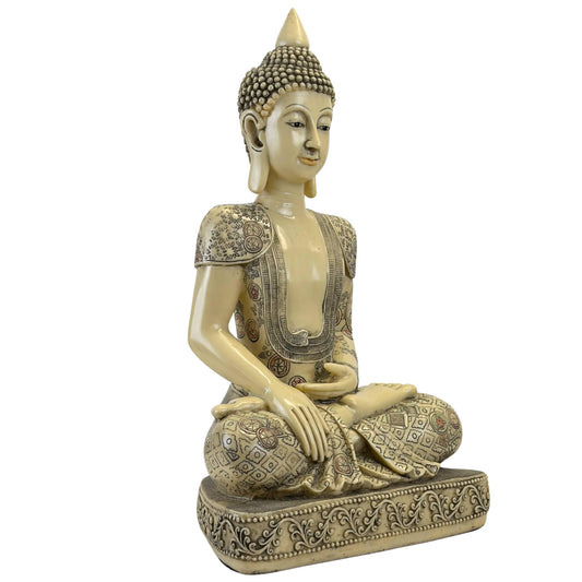 Thailändische Buddha-Statue aus Kunstharz, Bhumisparsha Mudra