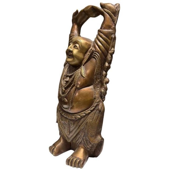 Begutachtetes chinesisches Bronze-Budai-Exemplar von der 1stBuddha Research Unit.