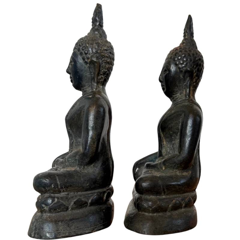 1. Buddha-Expertenprüfung Thailändisches sakrales Bronzepaar