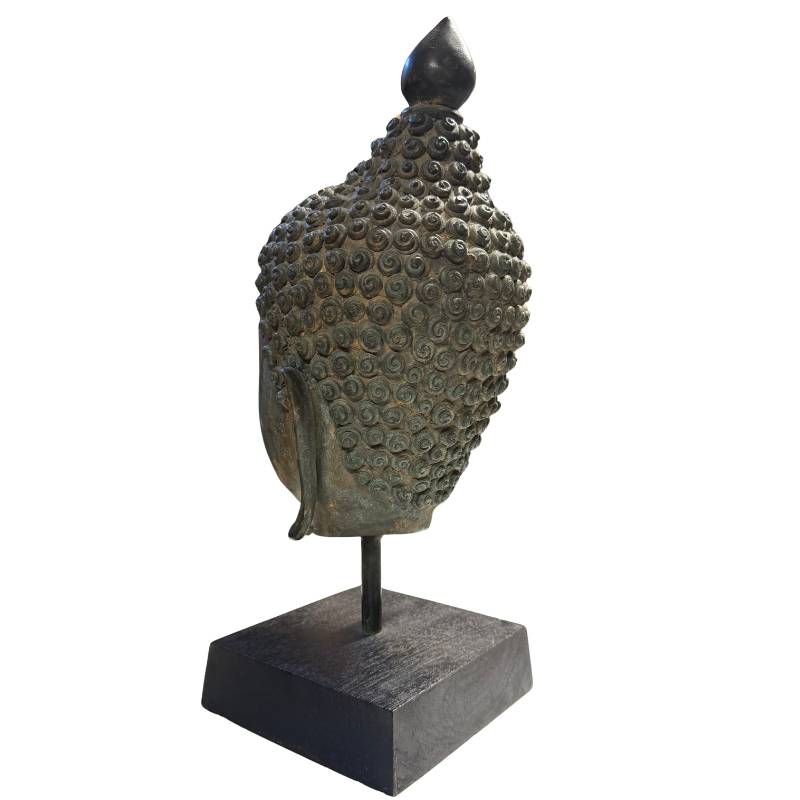 1stbuddha-zertifizierter schwerer Buddha-Kopf aus Bronze, Modell aus Sukhothai