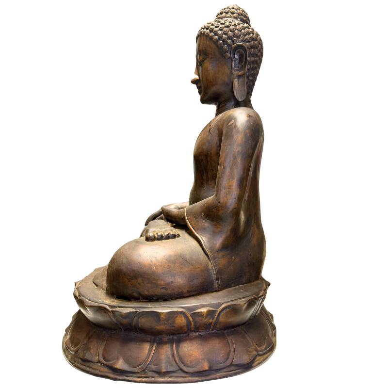 Technisch geprüftes 58 cm großes javanisches Exemplar von der 1. Buddha-Forschungseinheit.