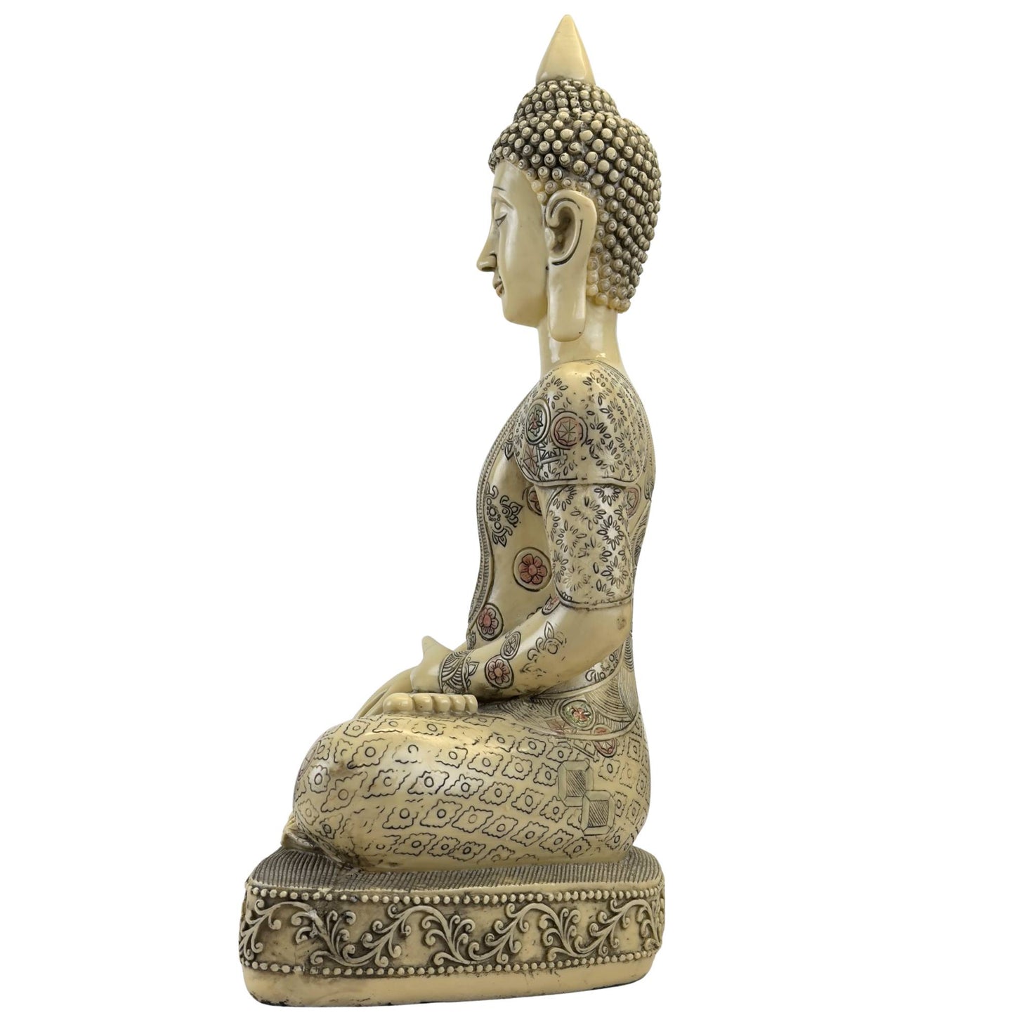 Meditationsbuddha aus massivem Polyresin