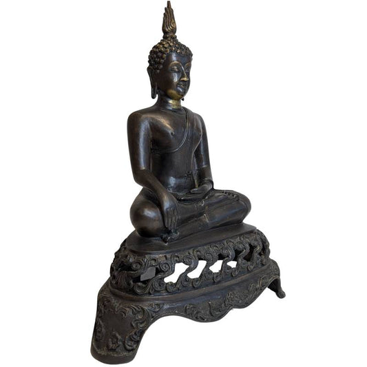 Thailändische Buddha-Statue im Sukhothai-Stil aus Bronze

