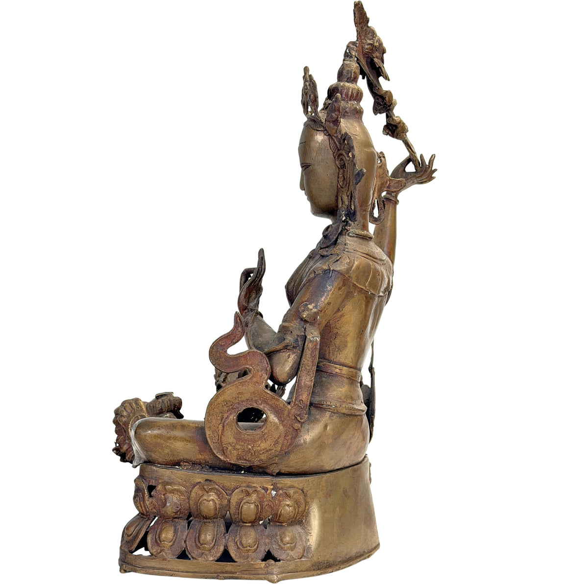Detail von Schwert, Hand und Schmuck des Mañjuśrī aus dem 19. Jahrhundert