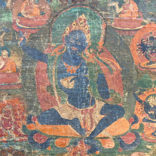 Tibetische Sakya-Linien-Thangka mit Hevajra – Frühe Ngor-Tradition, 15. Jahrhundert