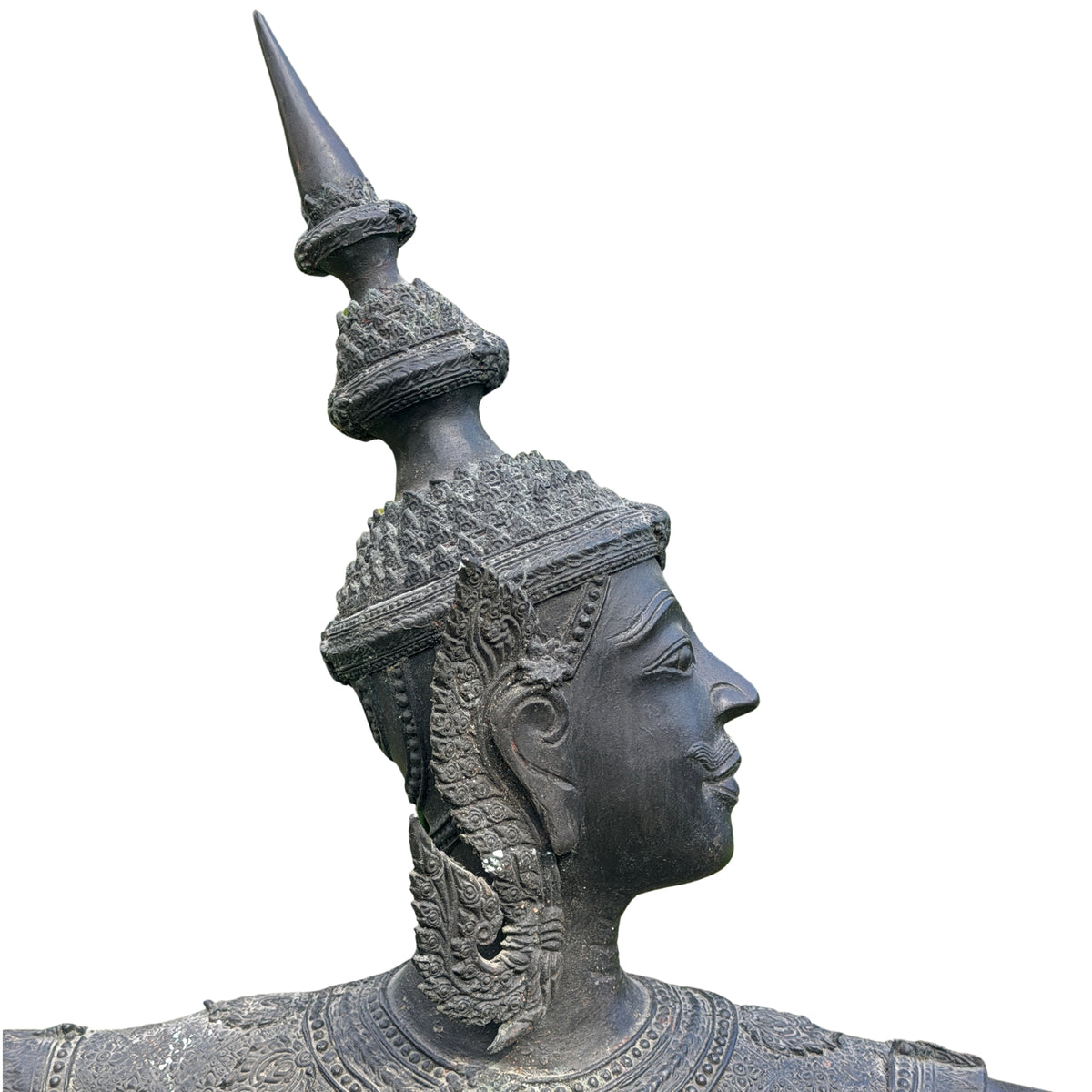 Bronze Phra Ram archer - Thai Ramakien sculpture