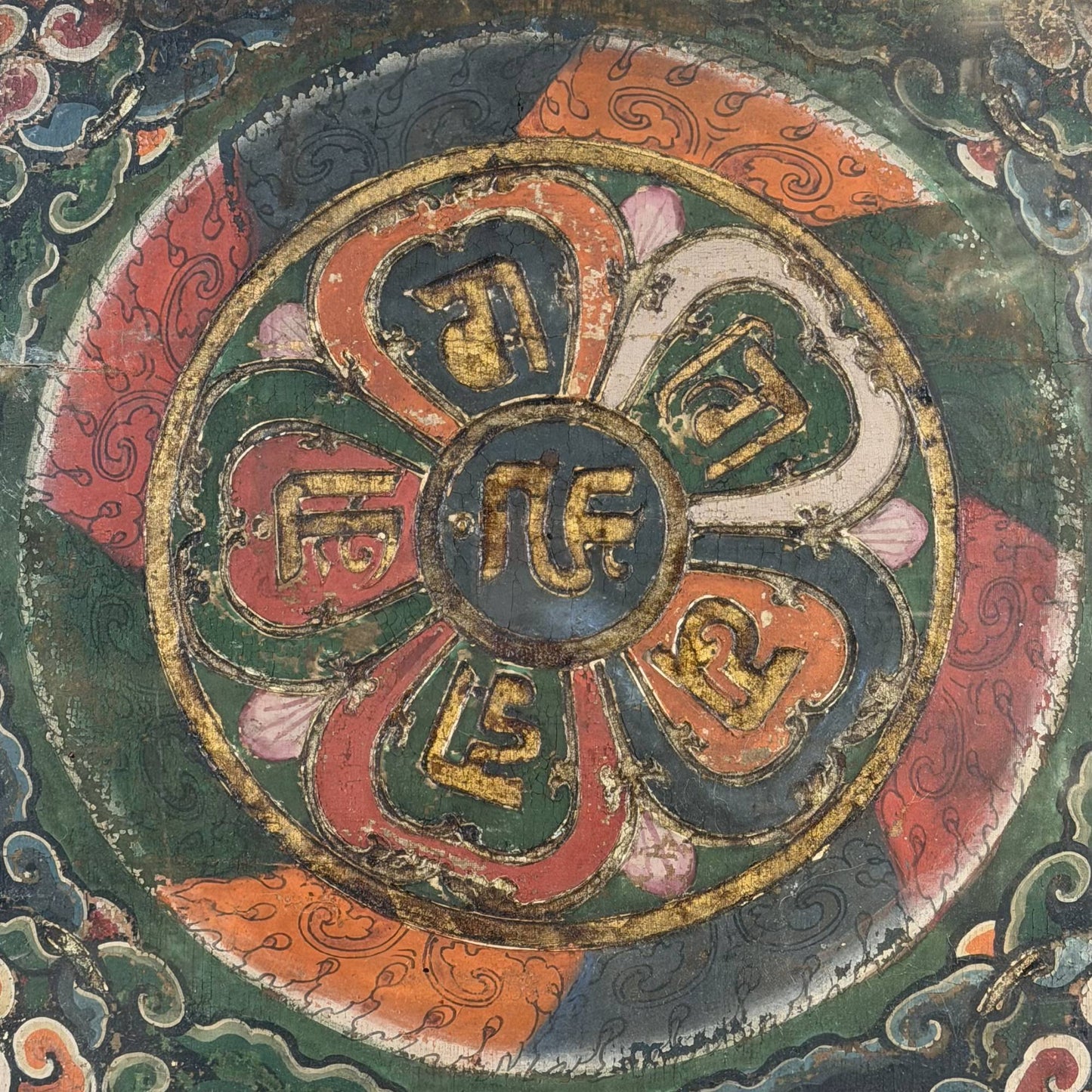 Antikes tibetisches Thangka-Mandala
