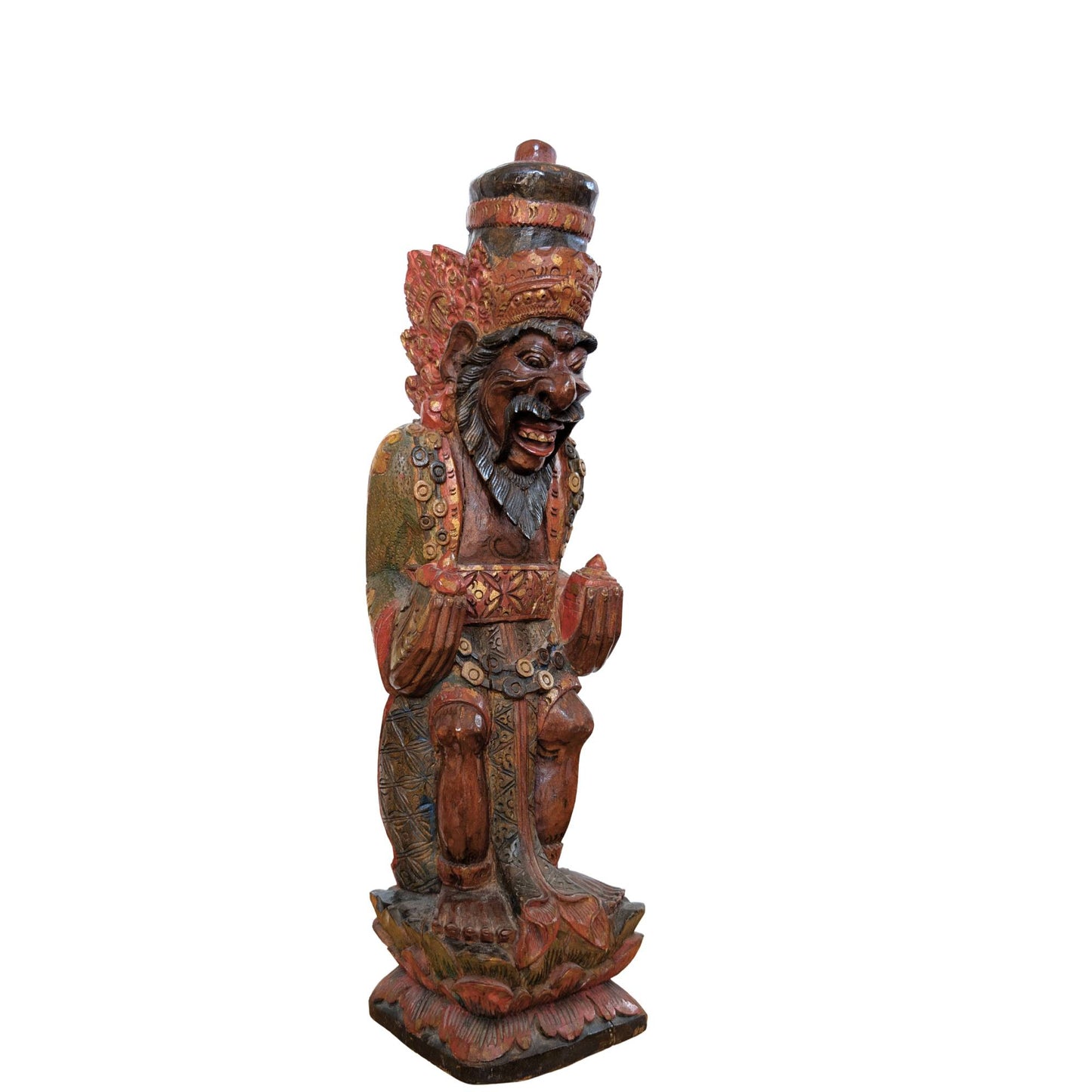 Rishi mit Kamandalu-Holzskulptur
