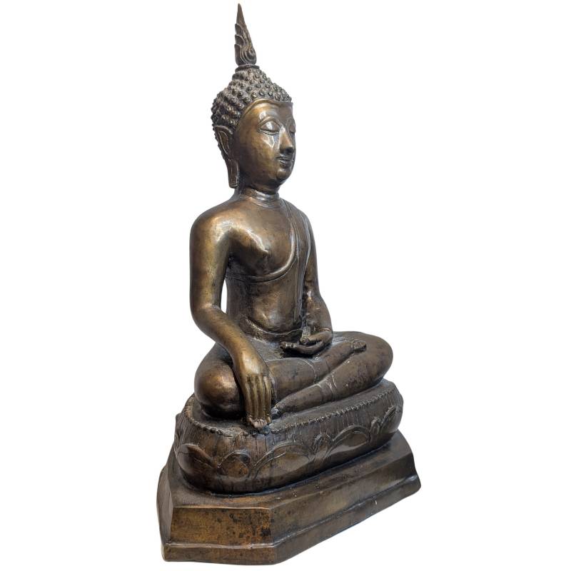 Bronzebuddha im Bhumisparsha Mudra
