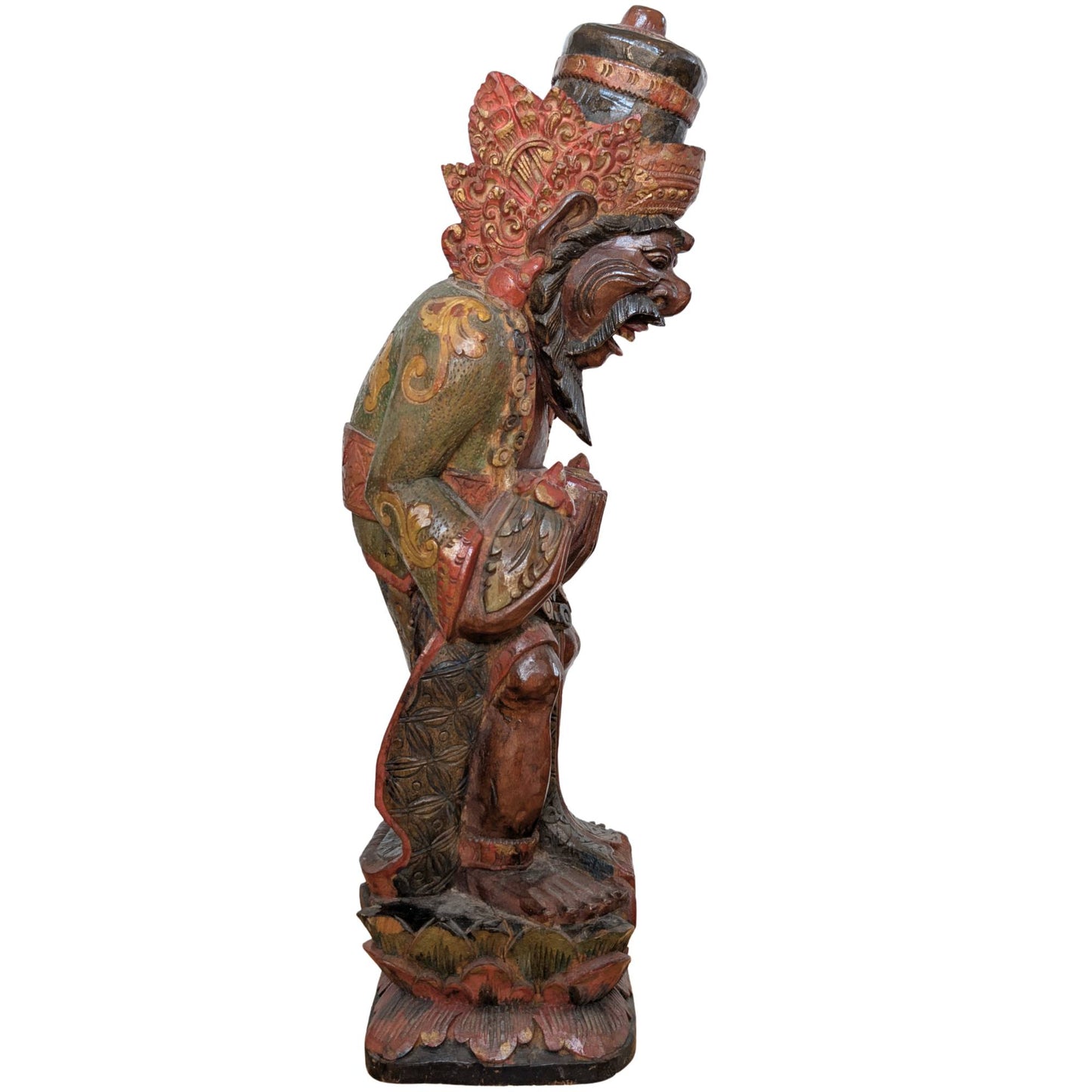 Polychrome balinesische Rishi-Statue

