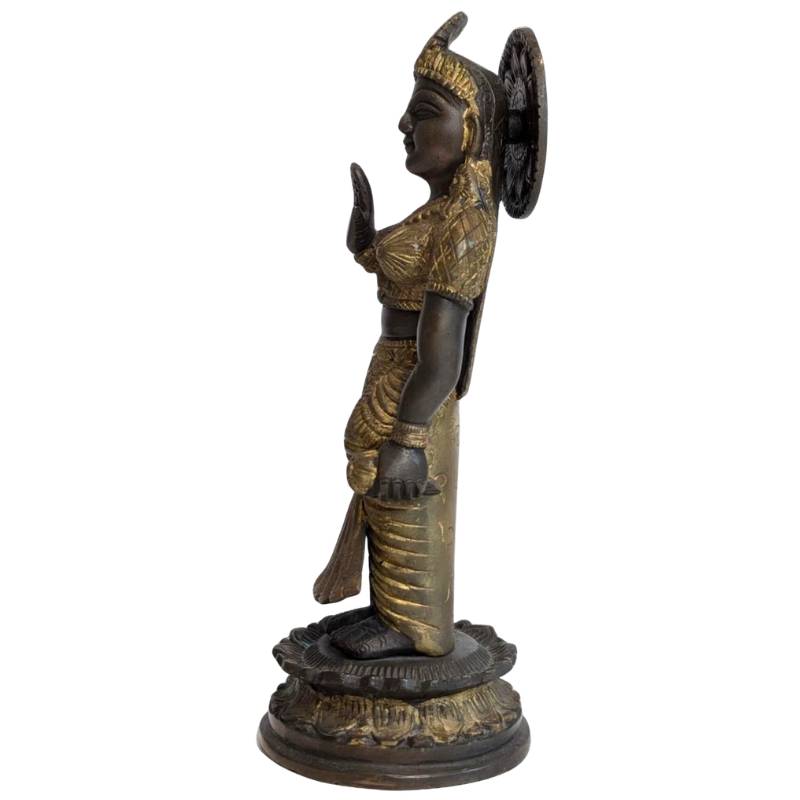 Antike Bronzestatue der Parvati, hinduistische Göttin, Südindien, 19. Jahrhundert
