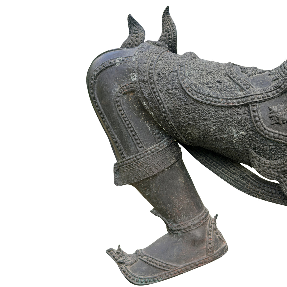 Bronze Phra Ram Thailand - detail chada crown and face