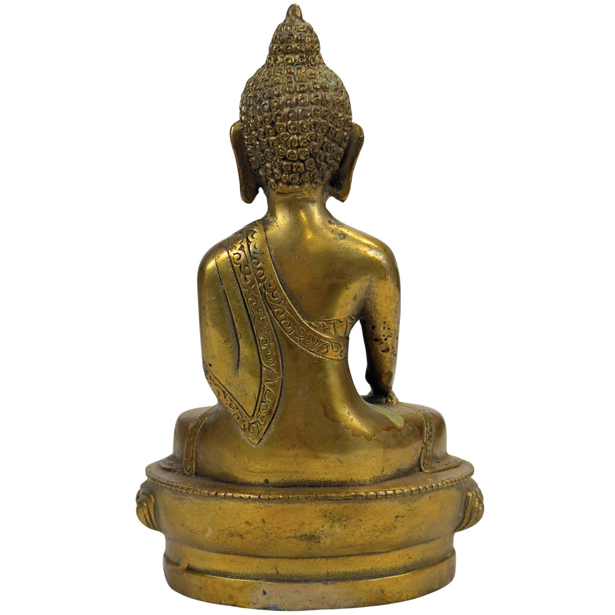 Vergoldeter Bronze-Buddha in Bhumisparsha-Mudra – Ansicht 5