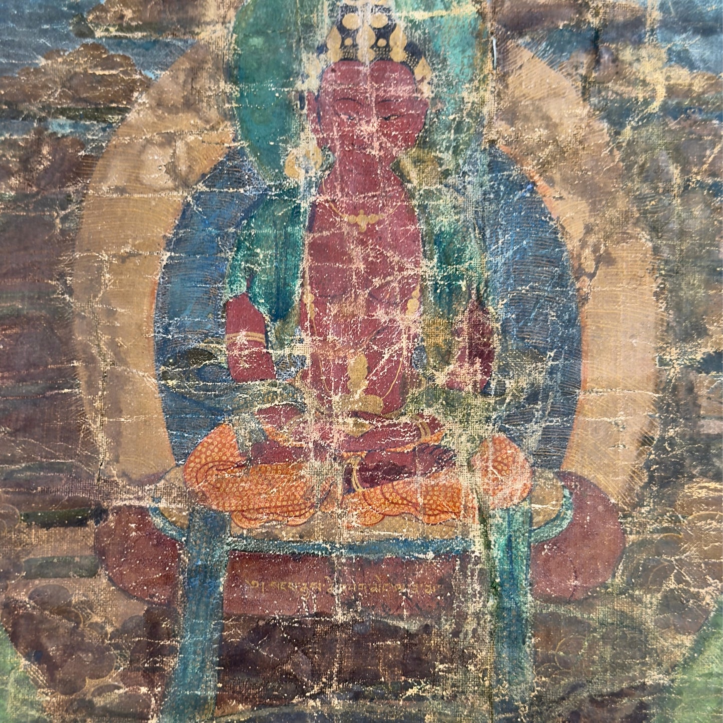 Tibetische Sakya-Linien-Thangka mit Hevajra – Frühe Ngor-Tradition, 15. Jahrhundert