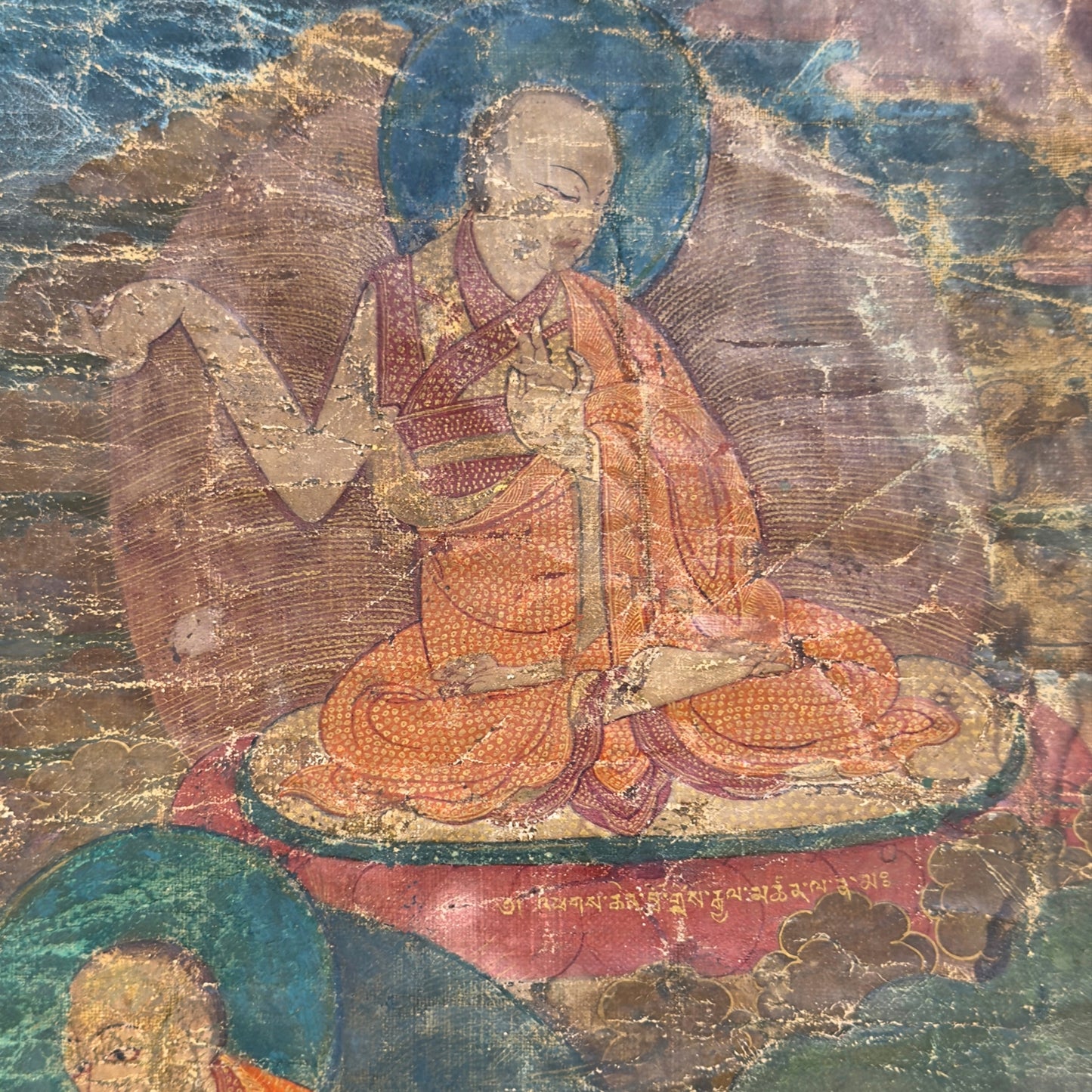 Tibetische Sakya-Linien-Thangka mit Hevajra – Frühe Ngor-Tradition, 15. Jahrhundert