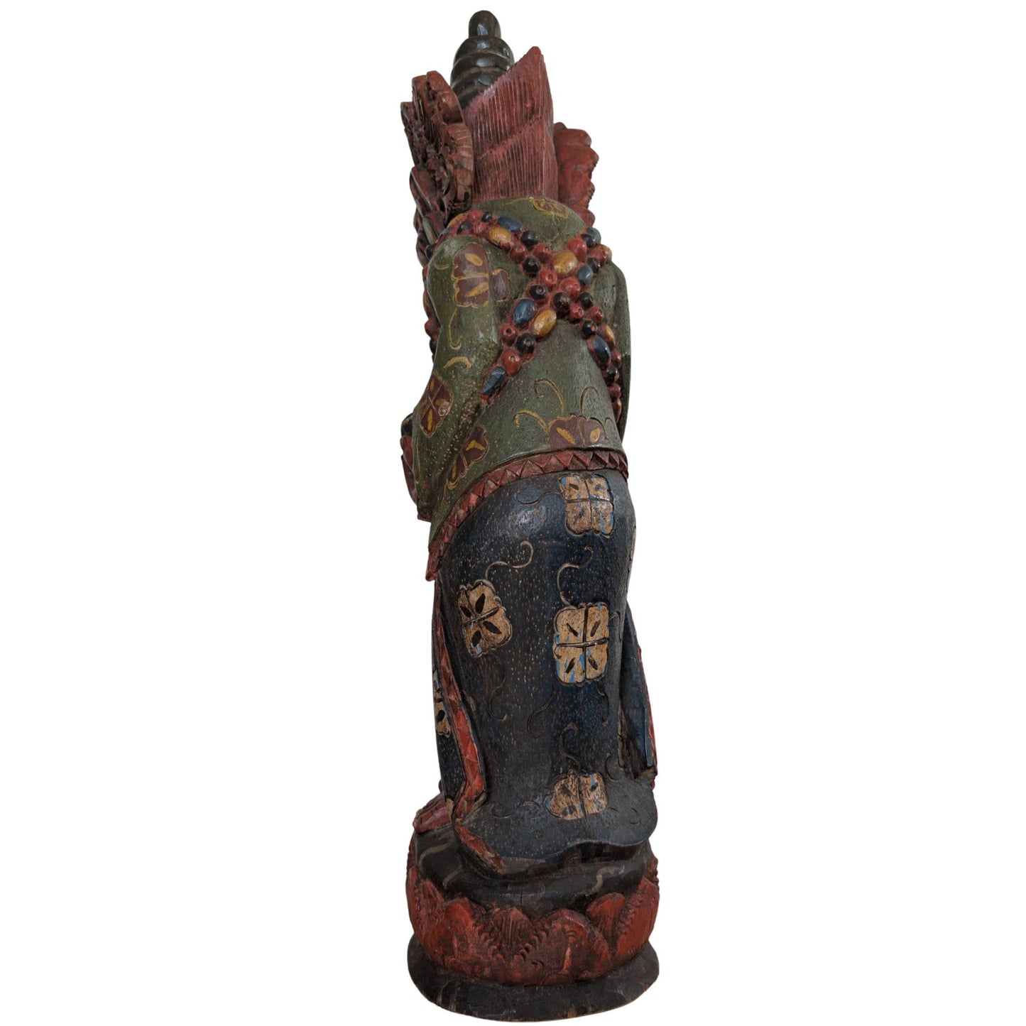Handgeschnitzte Tempelwächterstatue
