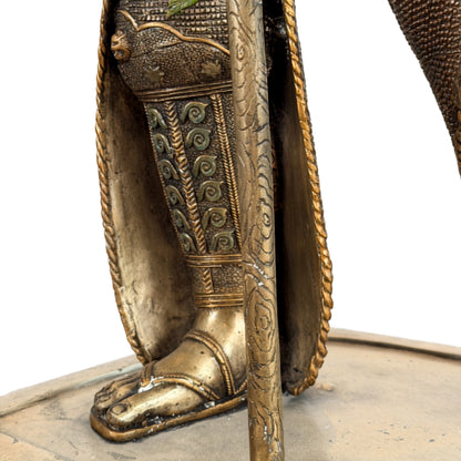 Monumentaal paar Japanse bronzen samurai in Miyao-stijl, 20e eeuw – productfoto 22