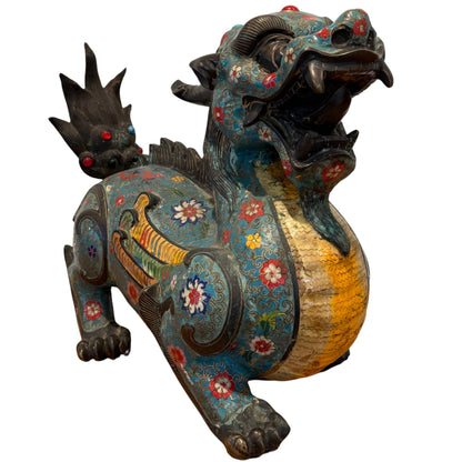 Antikes Paar Pixiu‑Statuen