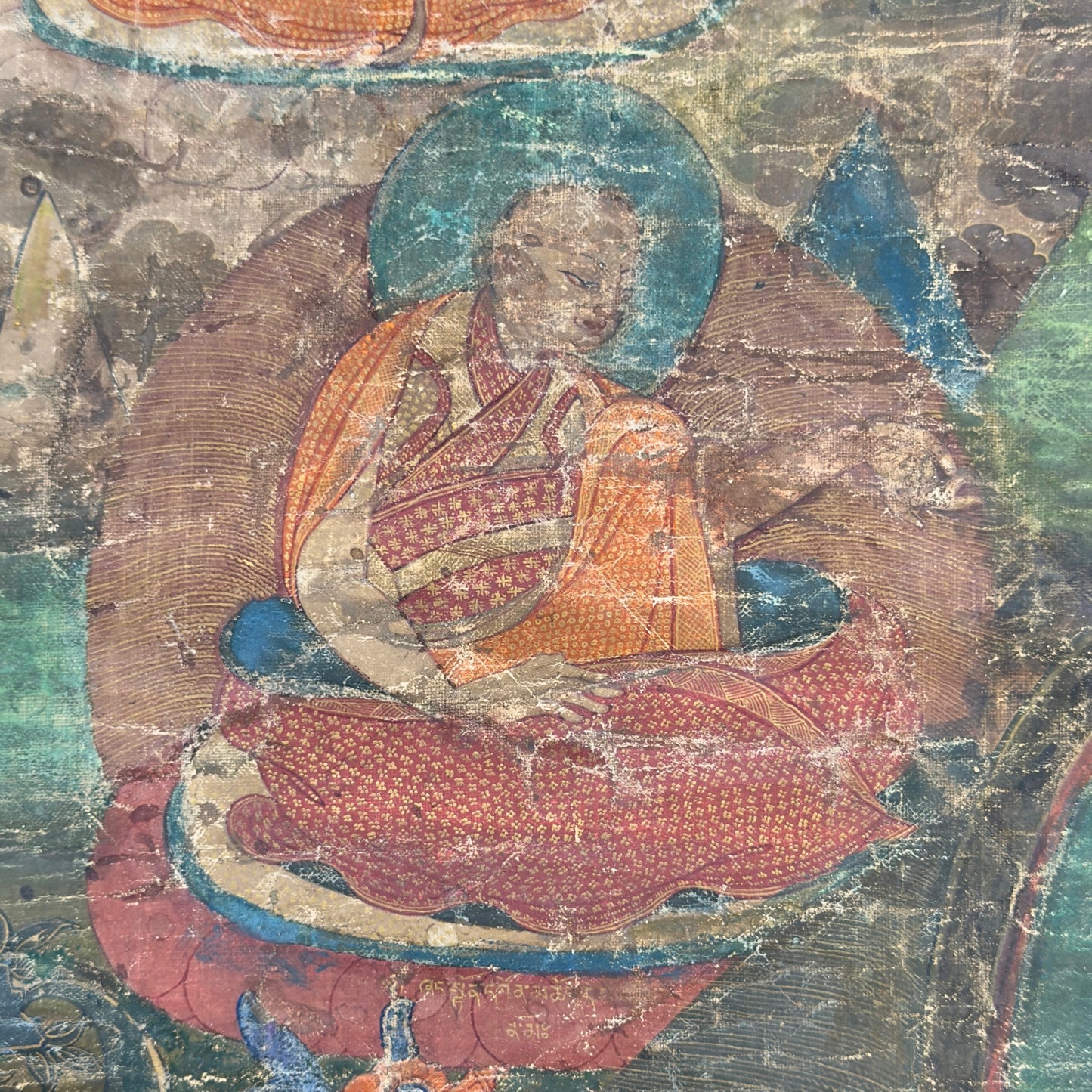 Tibetische Sakya-Linien-Thangka mit Hevajra – Frühe Ngor-Tradition, 15. Jahrhundert
