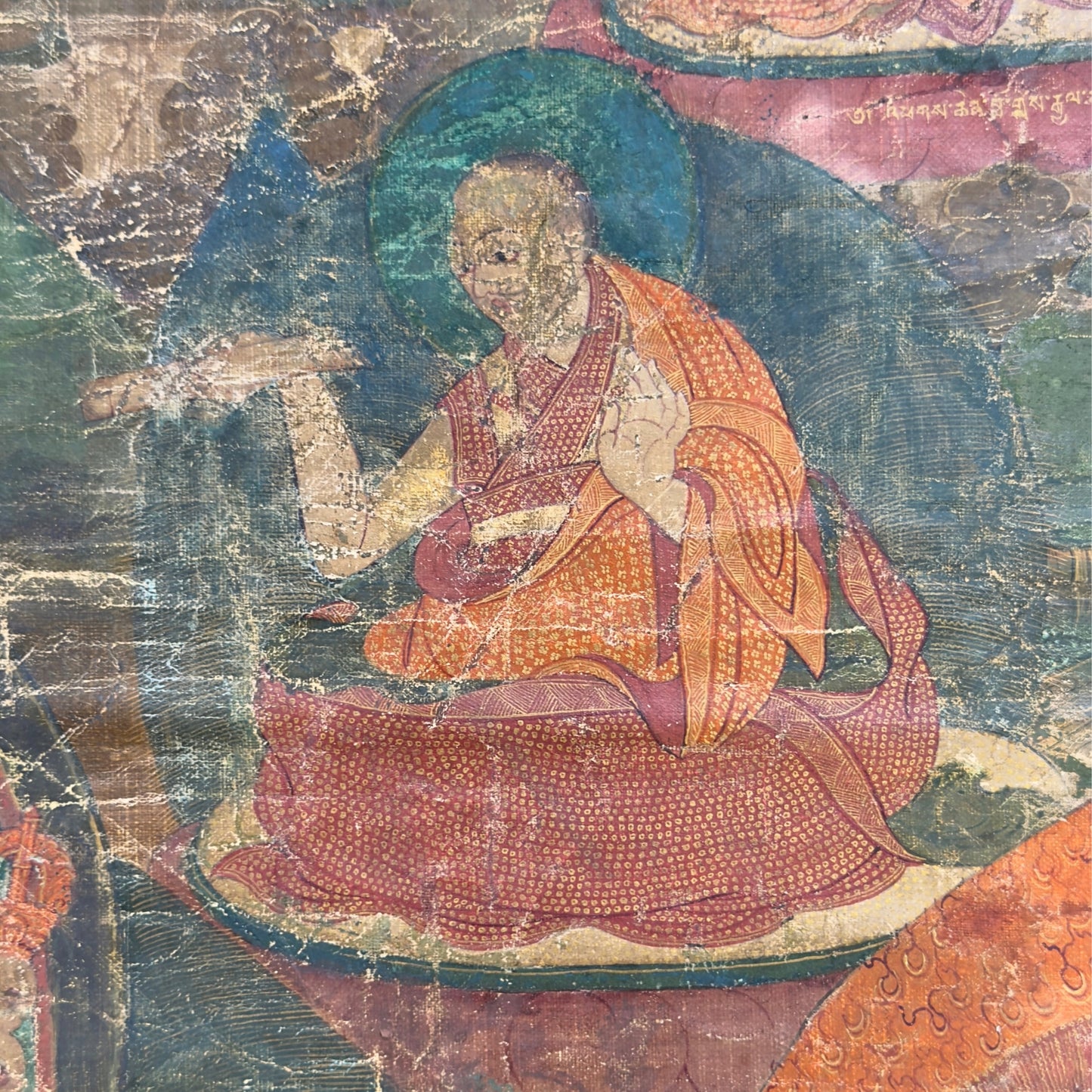 Tibetische Sakya-Linien-Thangka mit Hevajra – Frühe Ngor-Tradition, 15. Jahrhundert
