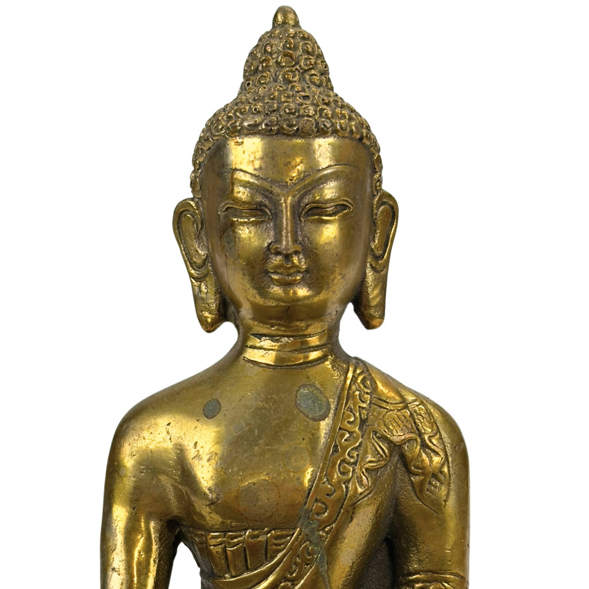 Vergoldeter Bronze-Buddha in Bhumisparsha-Mudra – Ansicht 9