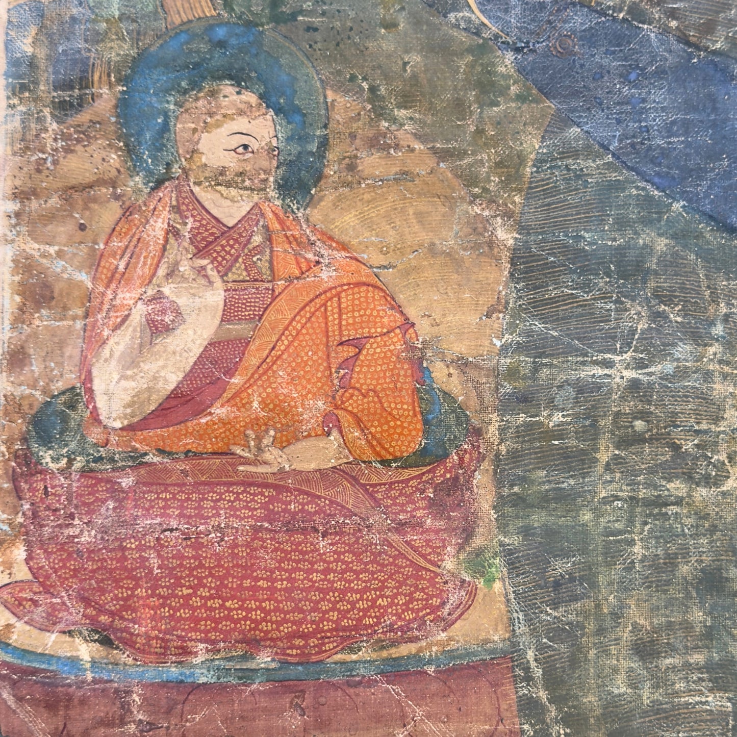 Tibetische Sakya-Linien-Thangka mit Hevajra – Frühe Ngor-Tradition, 15. Jahrhundert