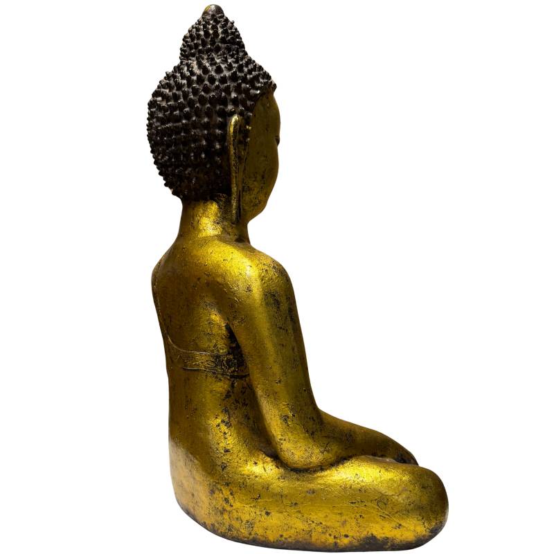 Rückseite des gusseisernen Buddha-Gewandes mit Blumendekor