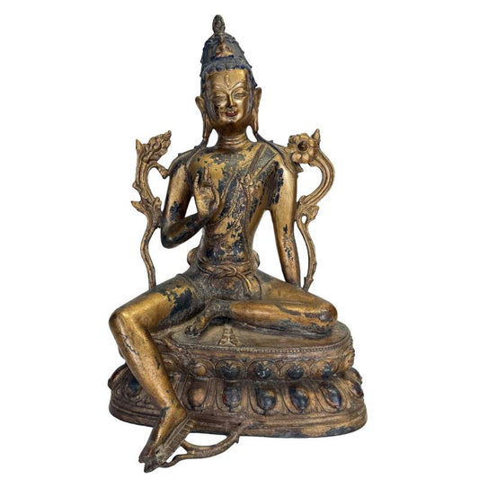 Vergoldete Bronzestatue des Avalokiteshvara-Buddha im sino-tibetischen Stil