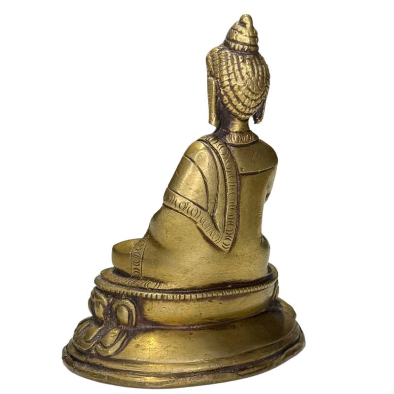 Detail des Lotus-Sockels einer nepalesischen Buddha-Statue.