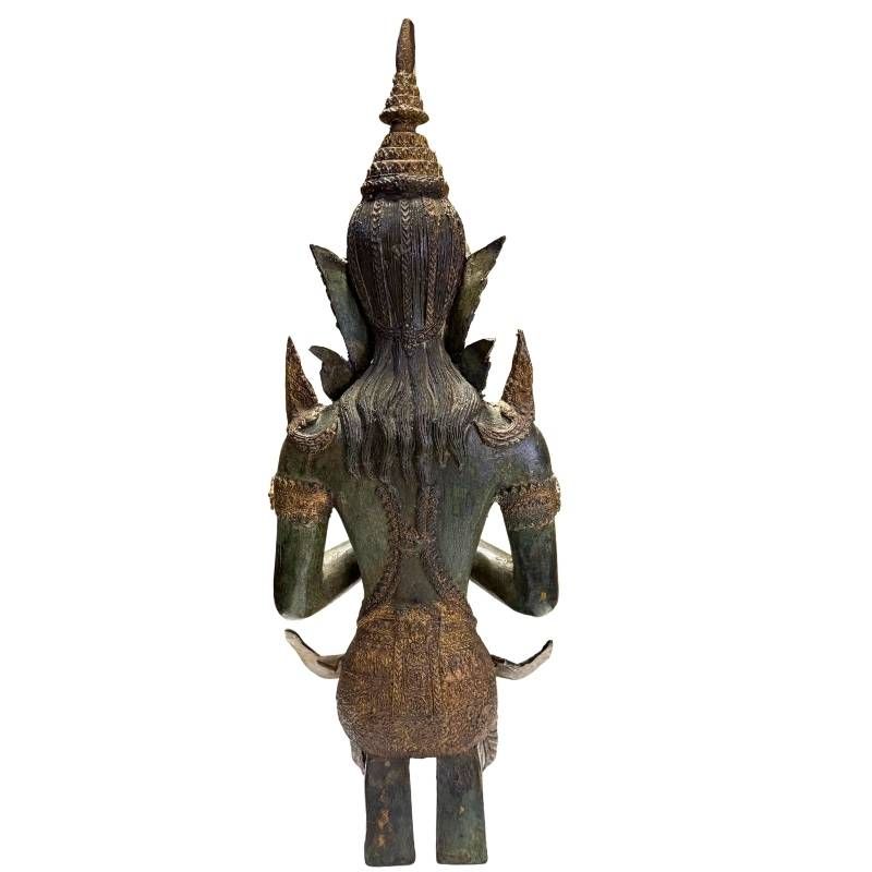 Bronzene Tempelwächter – Thailand – Set aus dem 19. Jahrhundert